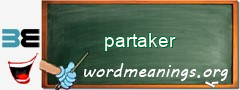 WordMeaning blackboard for partaker